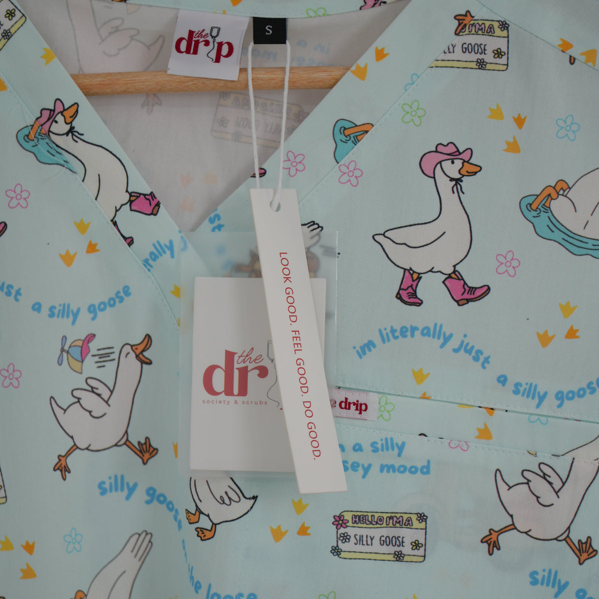 Silly Goose Scrub Top