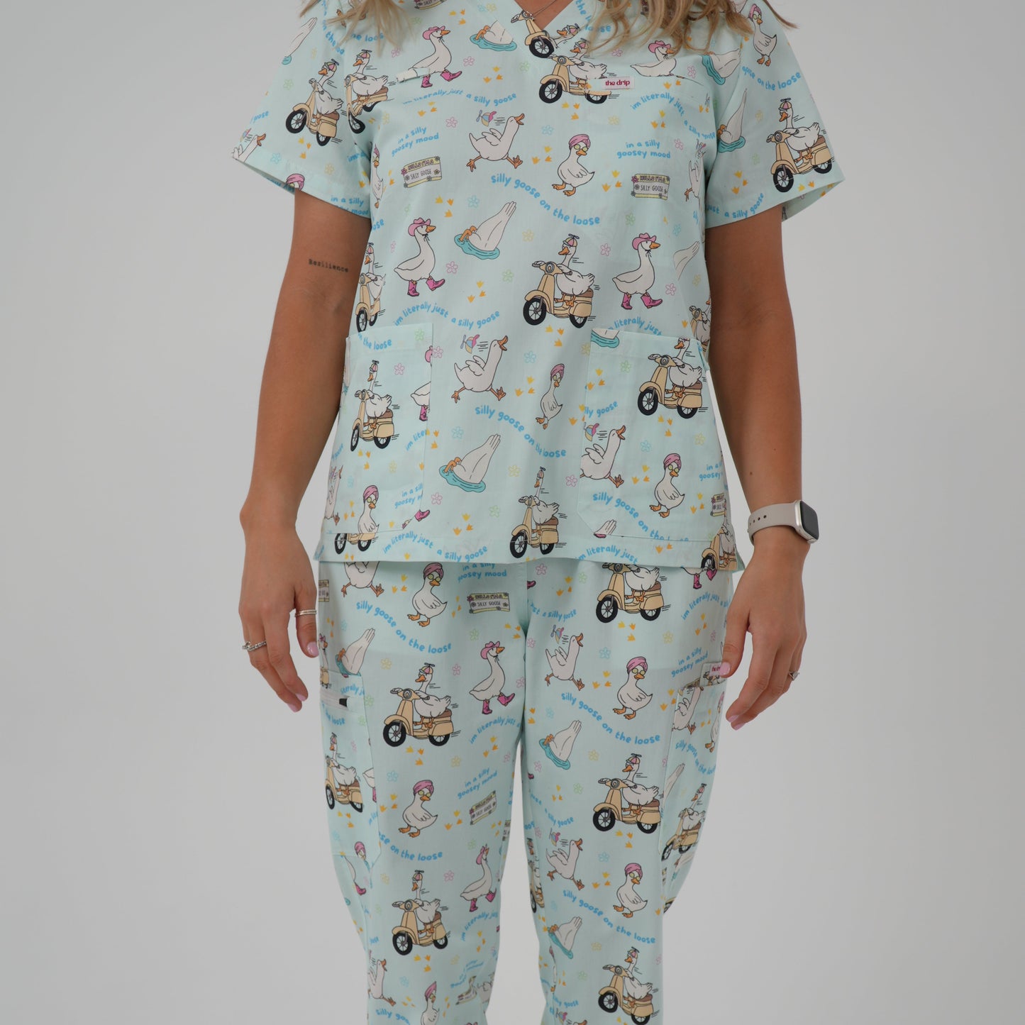 Silly Goose Scrub Set