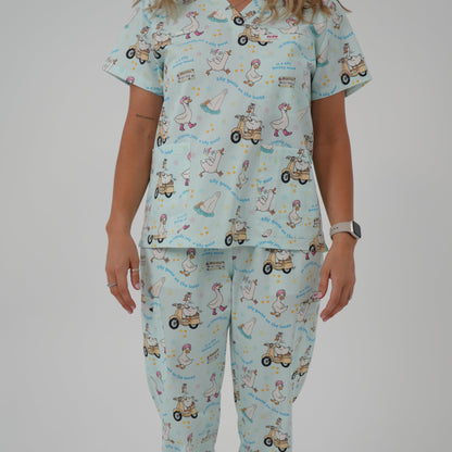 Silly Goose Scrub Set