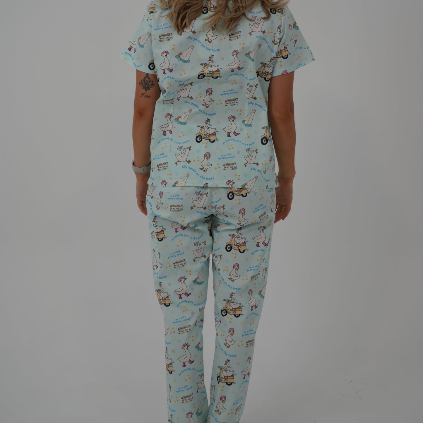 Silly Goose Scrub Set