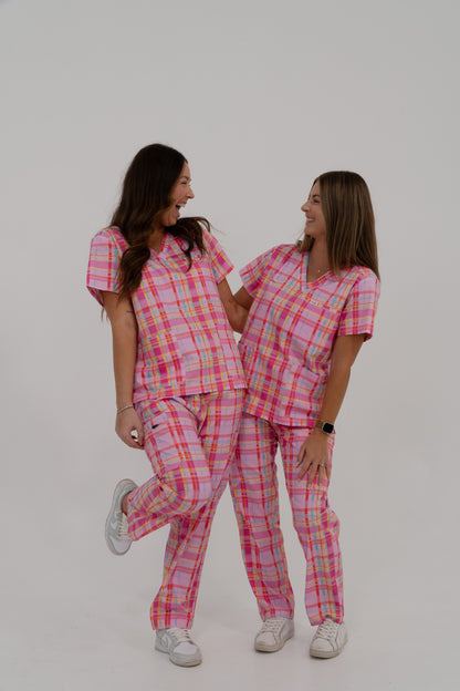 Pretty in Picnic Scrub Top