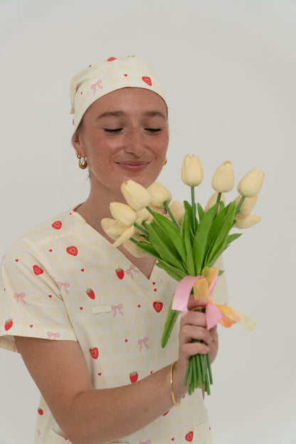 Strawberry Kisses Scrub Cap